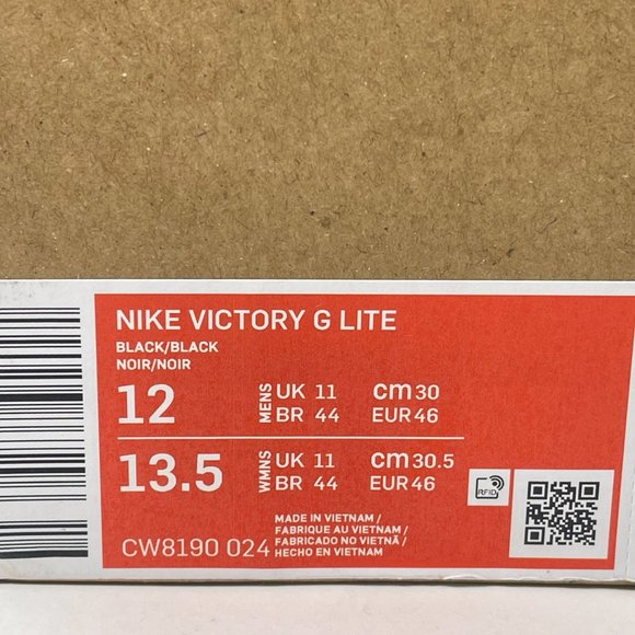 Nike Victory G Lite Black Golf Shoes. Size: 11 and 12. Style: CW8190-024. main image 4